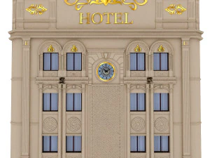 edificio alberghiero classico Modello 3D