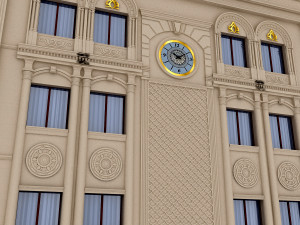 classical hotel building 3D मॉडल