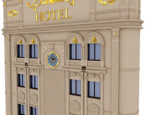 edificio alberghiero classico Modello 3D