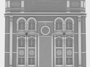 edificio alberghiero classico Modello 3D