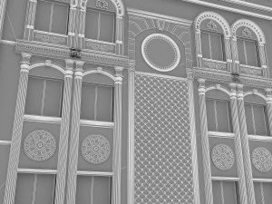 edificio alberghiero classico Modello 3D