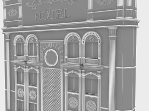 classical hotel building 3D मॉडल