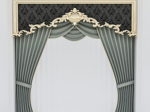 classic window and curtain 3D Model