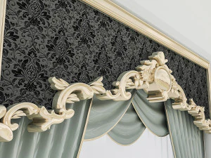 classic window and curtain 3D Model