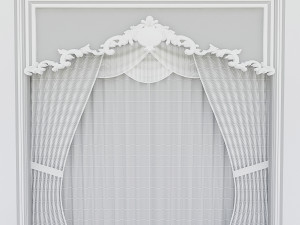 classic window and curtain 3D मॉडल