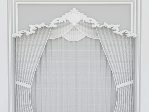 classic window and curtain 3D Model
