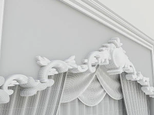 classic window and curtain 3D Model