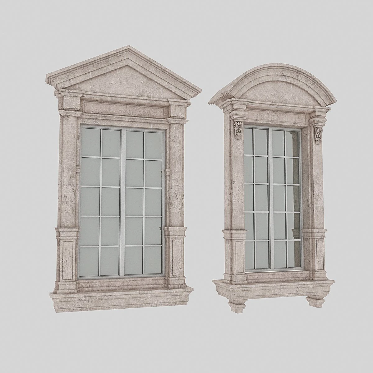 classical windows 2 3D Model .c4d .max .obj .3ds .fbx .stl .blend 