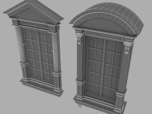 classical windows 2 3D 모델