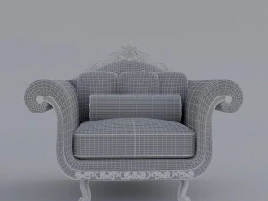 classic sofa set 3D Model