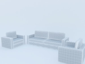 sofa set Modelo 3D