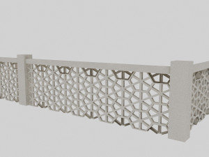 hexagon railing 3D Model