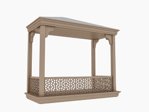 wooden balcony 3D Model