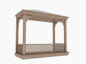 ahşap balkon 3D Model
