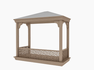wooden balcony 3Dモデル