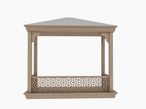 wooden balcony 3Dモデル