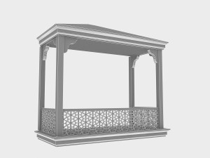 wooden balcony 3Dモデル