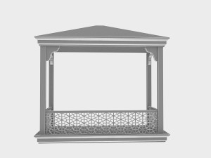wooden balcony 3Dモデル
