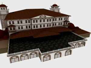 classic wood hotel 3D Model