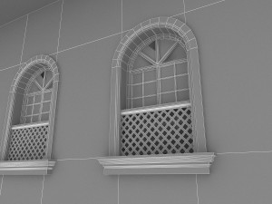classic wood hotel 3D 모델