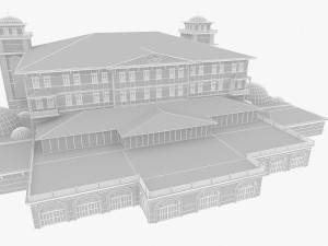 classic wood hotel 3D 모델