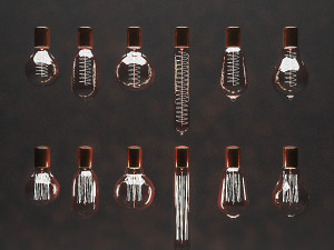 3d filament bulbs 3D Model