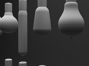 3d filament bulbs 3D Model