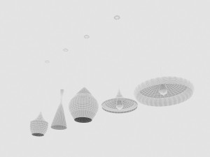 loft ceiling lamp collection 3D Model