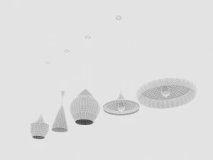 loft ceiling lamp collection 3D Model