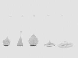 loft ceiling lamp collection 3D Model