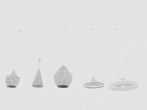 loft ceiling lamp collection 3D Model