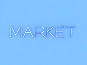 market neon sign 3D Модель