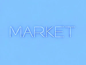 market neon sign 3D Model