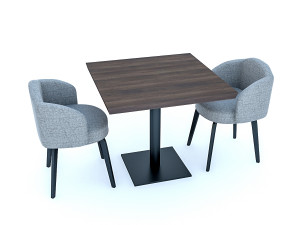 cafe table and chairs 3D Model