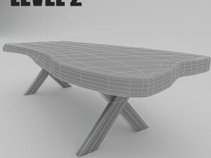 mesa maciza Modelo 3D