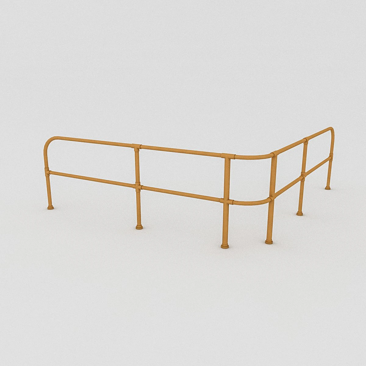 metal railling 3D Model .c4d .max .obj .3ds .fbx .stl .blend