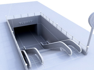 subway entrance 3D Model
