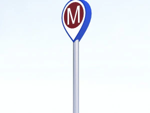 subway sign 3D Model