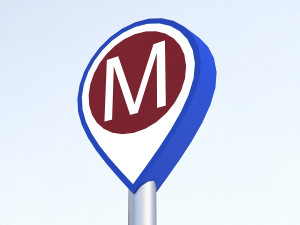 subway sign 3D Model