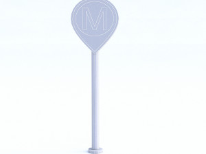 subway sign 3D Model