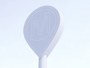 subway sign 3D Model