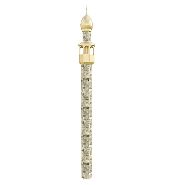 3d minaret model 3D Model .c4d .max .obj .3ds .fbx .stl .blend 