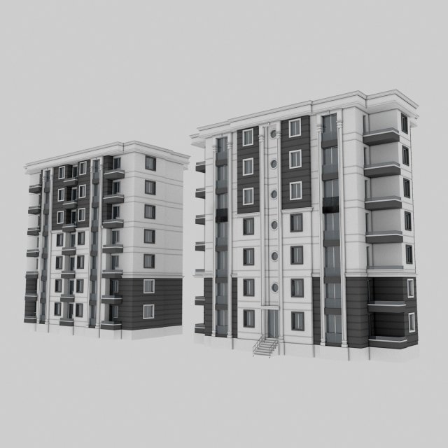 modern buildings 3D Модель .c4d .max .obj .3ds .fbx .stl .blend 