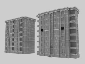 modern buildings 3D Модель