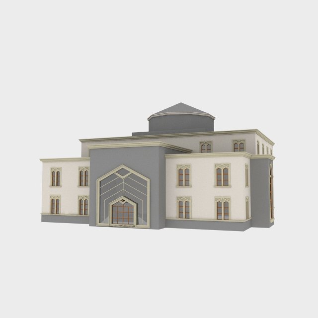 modern place of worship Modelo 3D .c4d .max .obj .3ds .fbx .stl .blend 
