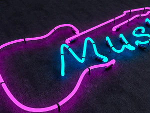 music neon sign 3D Model