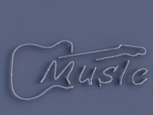 music neon sign 3Dモデル