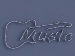 music neon sign 3D Model