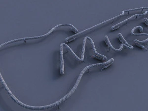 music neon sign 3D Model
