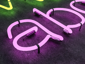 neon alphabet 3D 모델